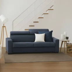 Sofa design blu 220x95x85h cm - Matrice