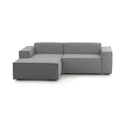 Divani Angolari|Divani Fissi Con Penisola > Dmora Sofa 2 posti 220x170x70h cm - Alhoa Grigio