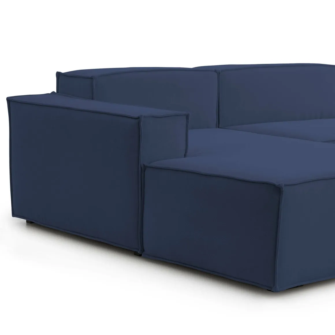 Sofa sfoderabile blu 220x170x70h cm - Alhoa