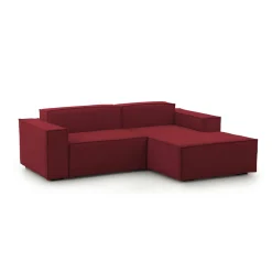 Divani Angolari|Divani Fissi Con Penisola > Dmora Sofa sfoderabile 220x170x70h cm - Amuleto Rosso