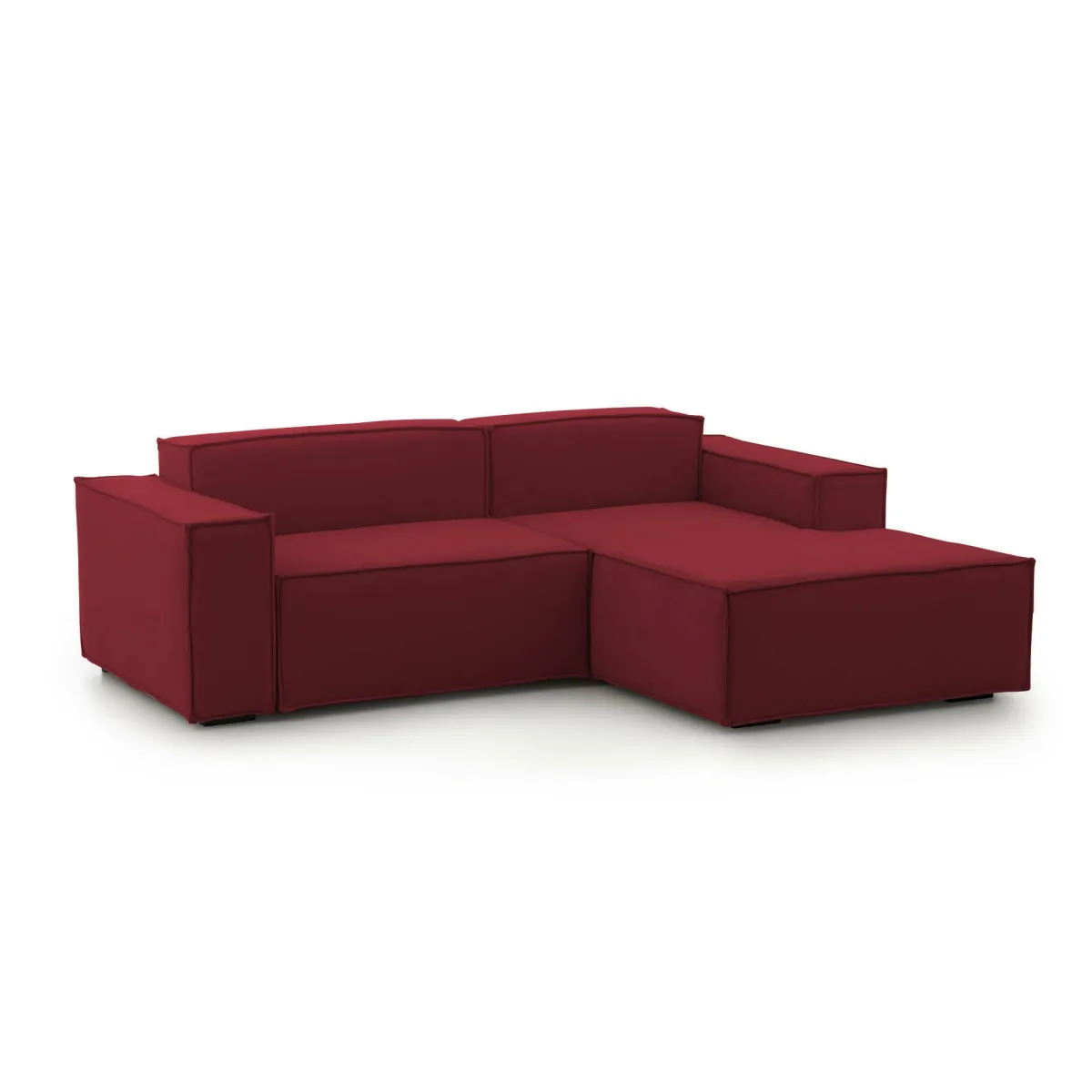 Divani Angolari|Divani Fissi Con Penisola > Dmora Sofa sfoderabile 220x170x70h cm - Amuleto Rosso