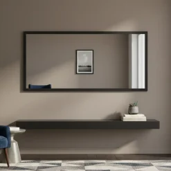 Specchi > Dmora Specchio antracite lucido 120x60h cm - Adelchi Nero Antracite lucido