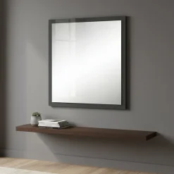 Specchio antracite lucido 60x60h cm - Lelia