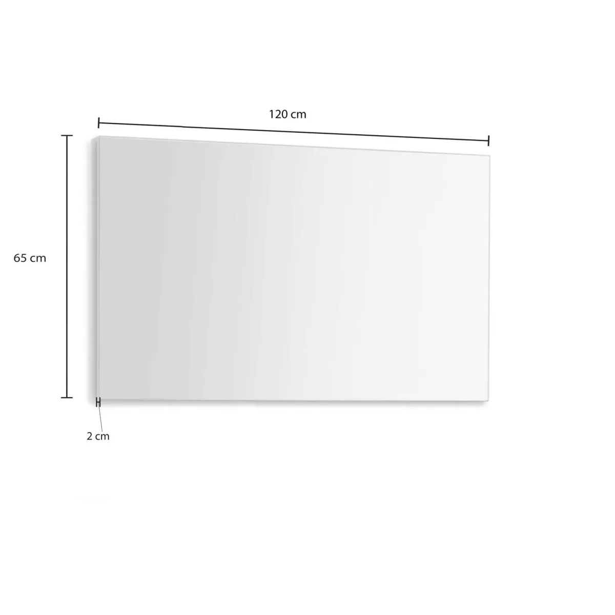 Specchi > Dmora Specchio antracite 120x65h cm - Cile Nero Antracite