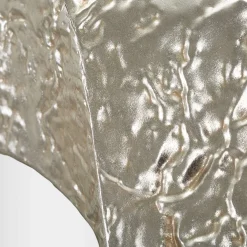 Specchio Argento Trasparente Cornice Effetto Materico Forma Ovale 88x128h cm, Tipologia a Parete - Daga