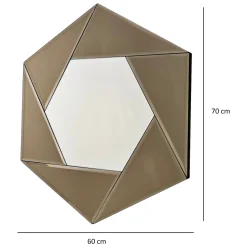 Specchi > Dmora Specchio Argento Trasparente Modulabile set da 2 40x40h cm, Forma Rettangolare - Ortovero Trasparente, Argento
