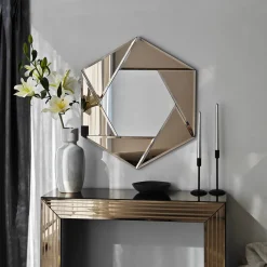 Specchi > Dmora Specchio Argento Trasparente Modulabile set da 2 40x40h cm, Forma Rettangolare - Ortovero Trasparente, Argento
