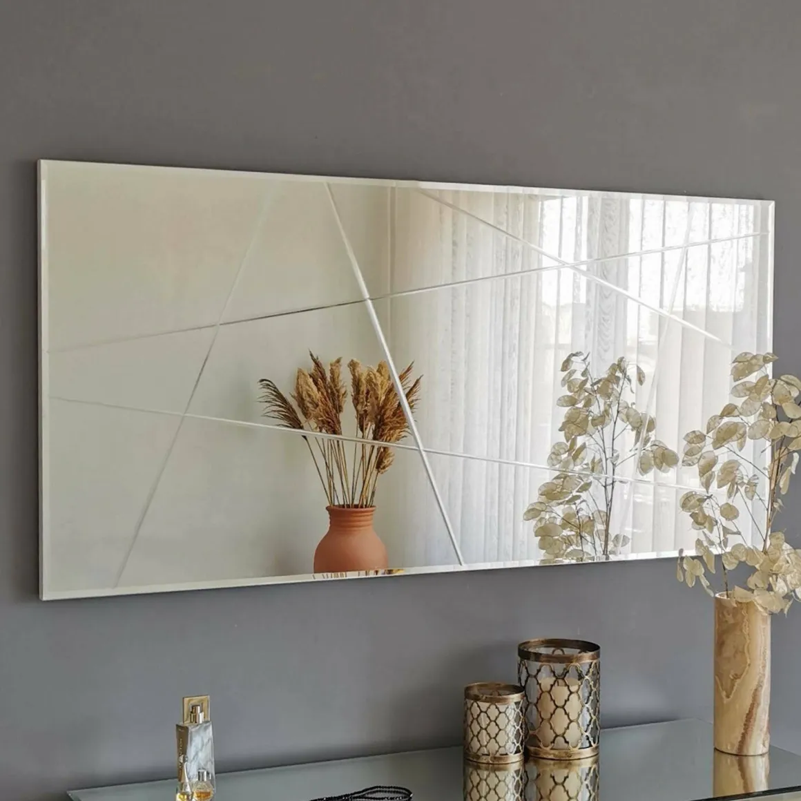 Specchio argento 130x62h cm - Caposele