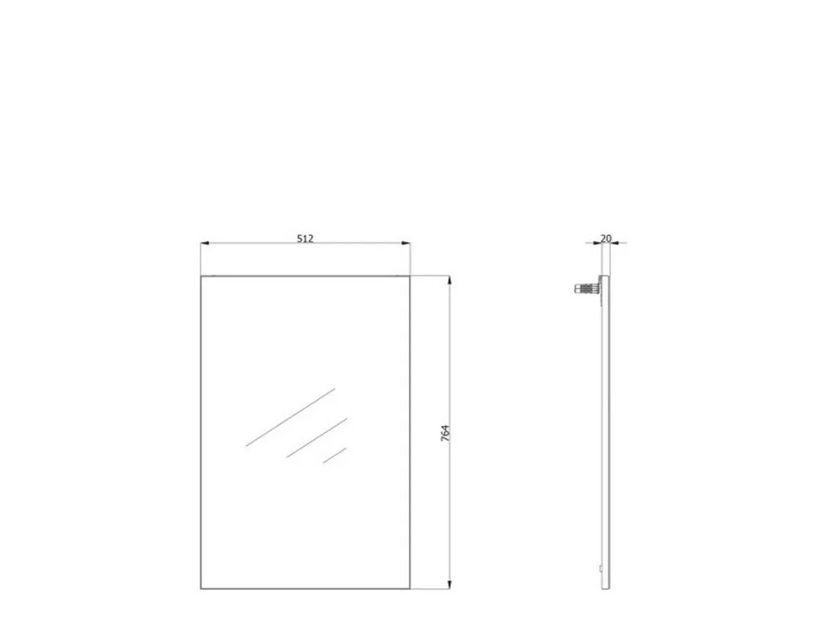 Specchi > Dmora Specchio kit Fissaggio a Muro Incluso Forma Rettangolare 51x83h cm - Cogne Beige