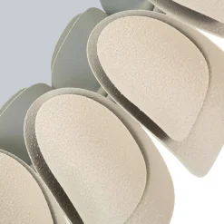 Specchio Beige Trasparente Cornice Effetto Pietra Forma Rotondo 85x6h cm, Tipologia a Parete - Dagatiza