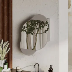 Specchi > Dmora Specchio 60x75h cm - Asterisco Beige