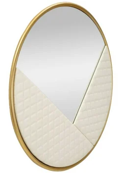 Specchio bianco e oro 80x80h cm - Bozzole