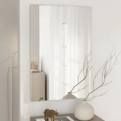 Specchio Bianco kit Fissaggio a Muro Incluso Forma Rettangolare 51x76.5h cm - Pinerolo