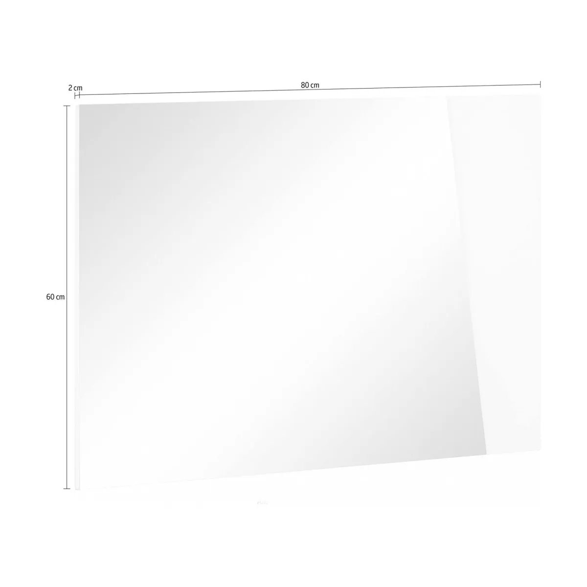 Specchi > Dmora Specchio 80x60h cm - Deanna Bianco Lucido
