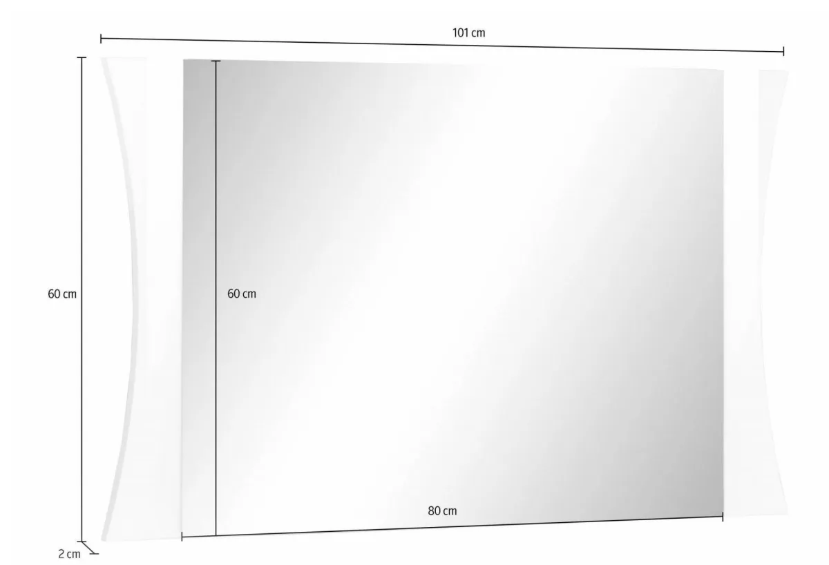 Specchi > Dmora Specchio 110x60h cm - Frida Bianco Lucido