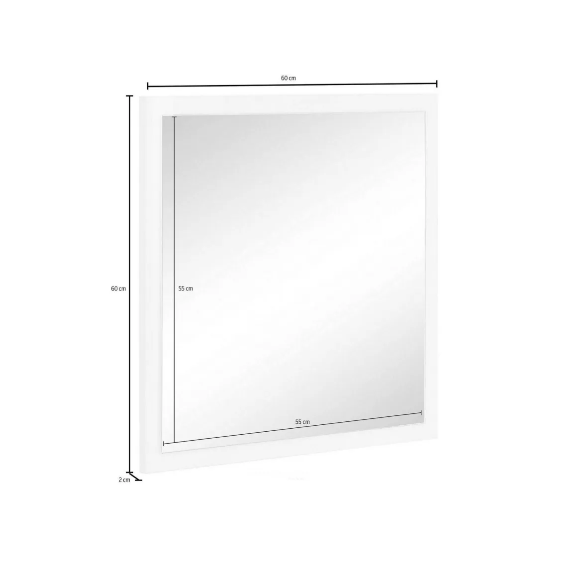 Specchio bianco lucido 60x60h cm - Lelia