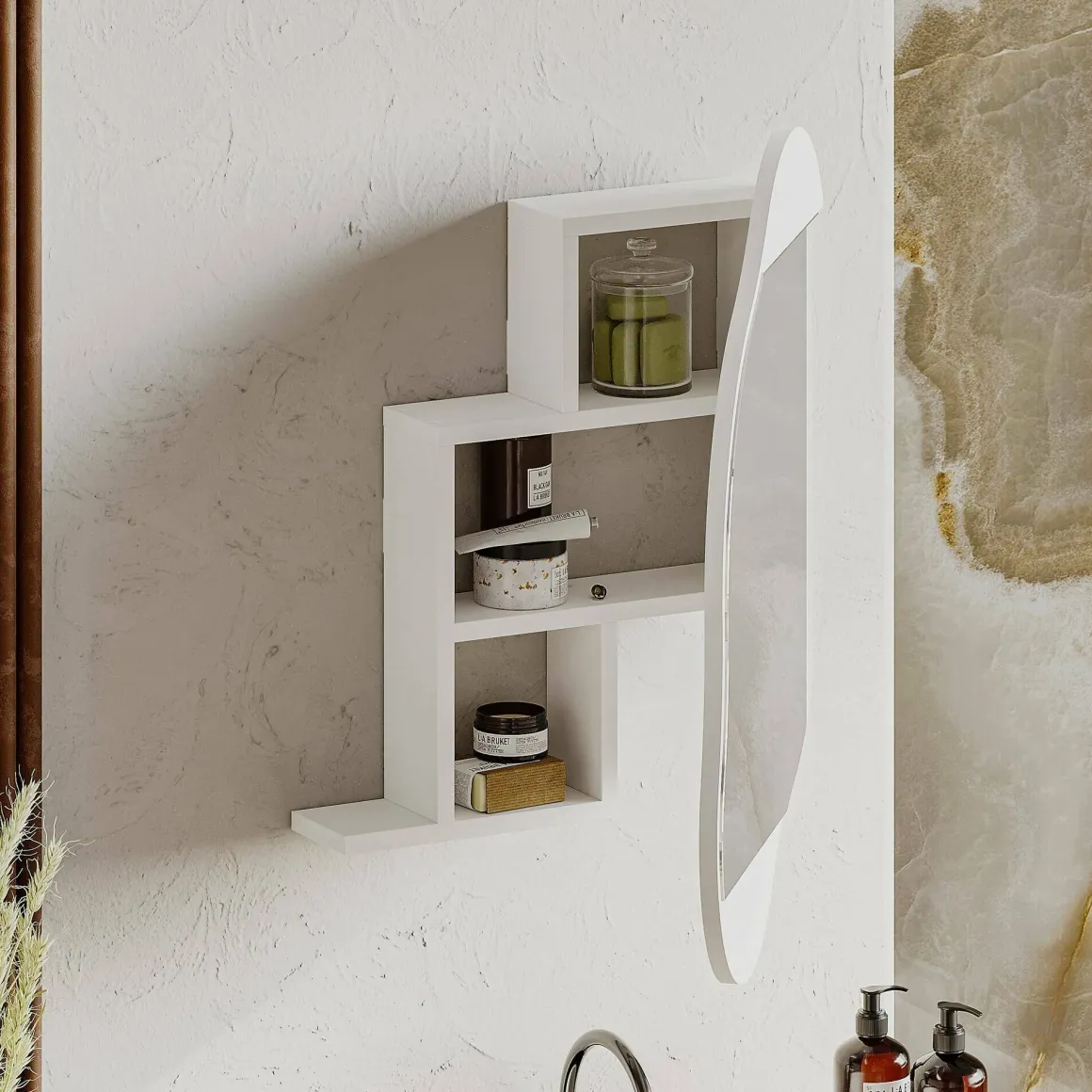 Specchio bianco 60x75h cm - Asterisco