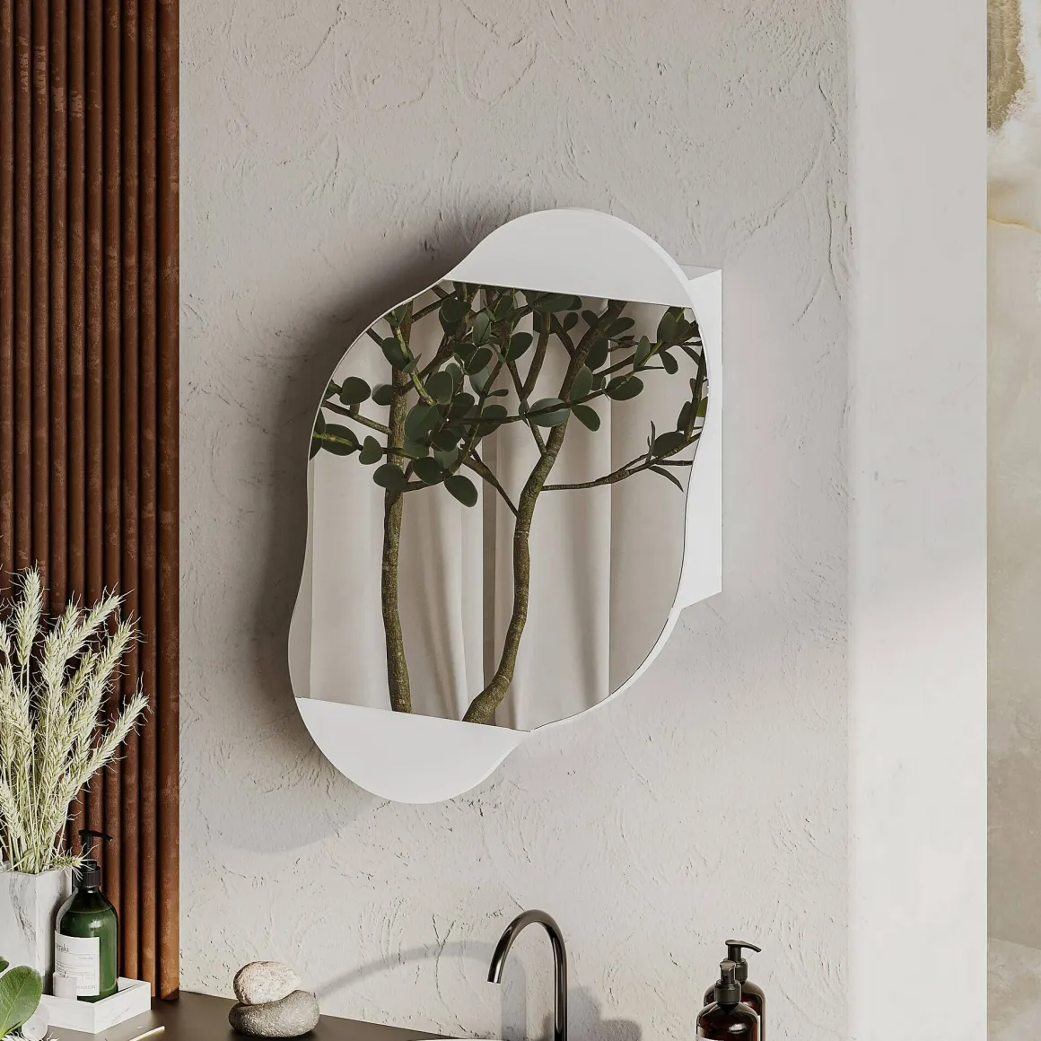 Specchio bianco 60x75h cm - Asterisco