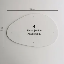 Specchio bianco 90x60h cm - Nogaredo