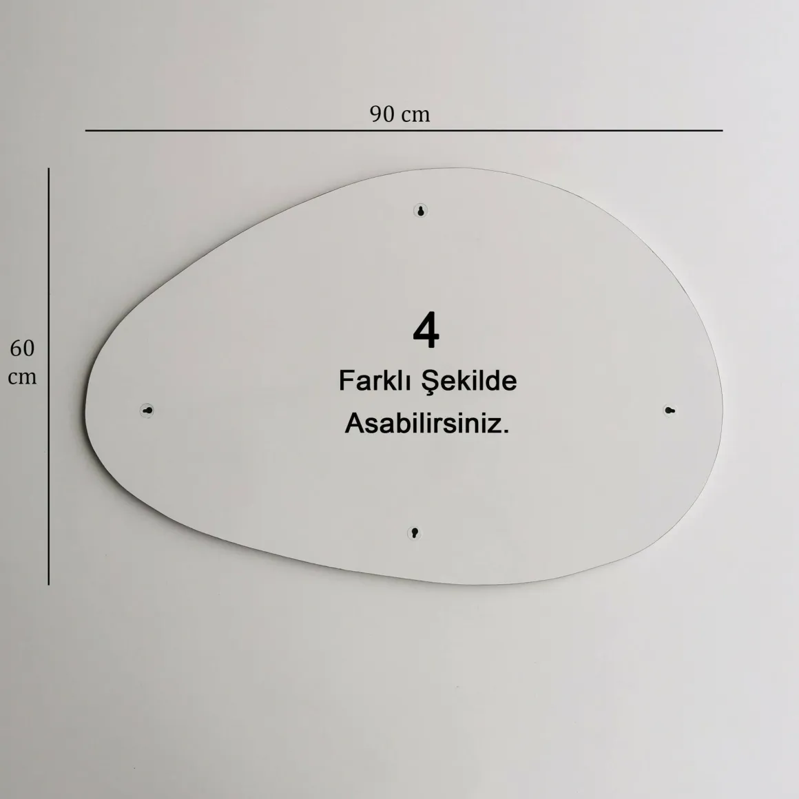 Specchio bianco 90x60h cm - Nogaredo