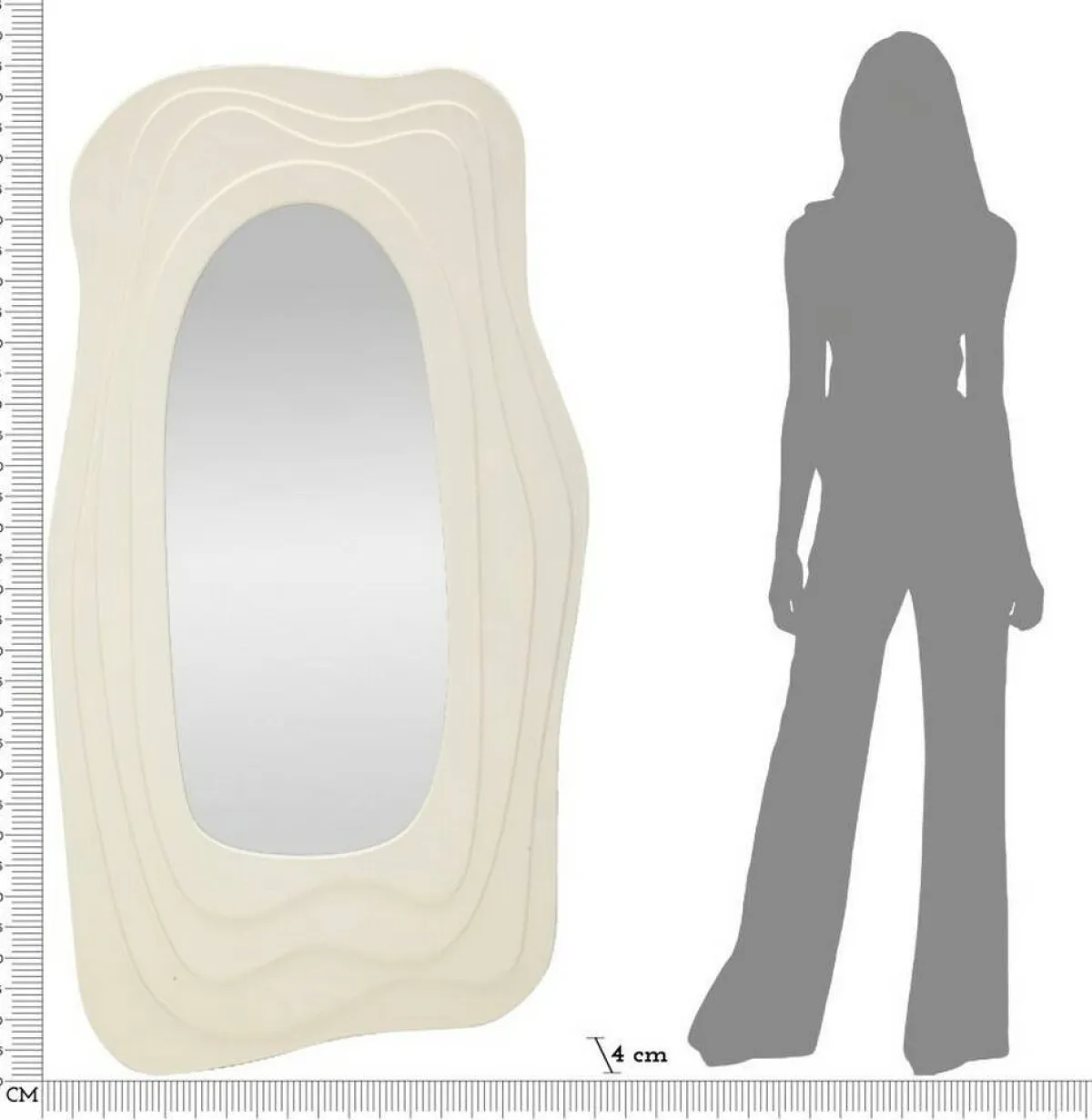 Specchi > Dmora Specchio 90x165h cm - Pregola Bianco