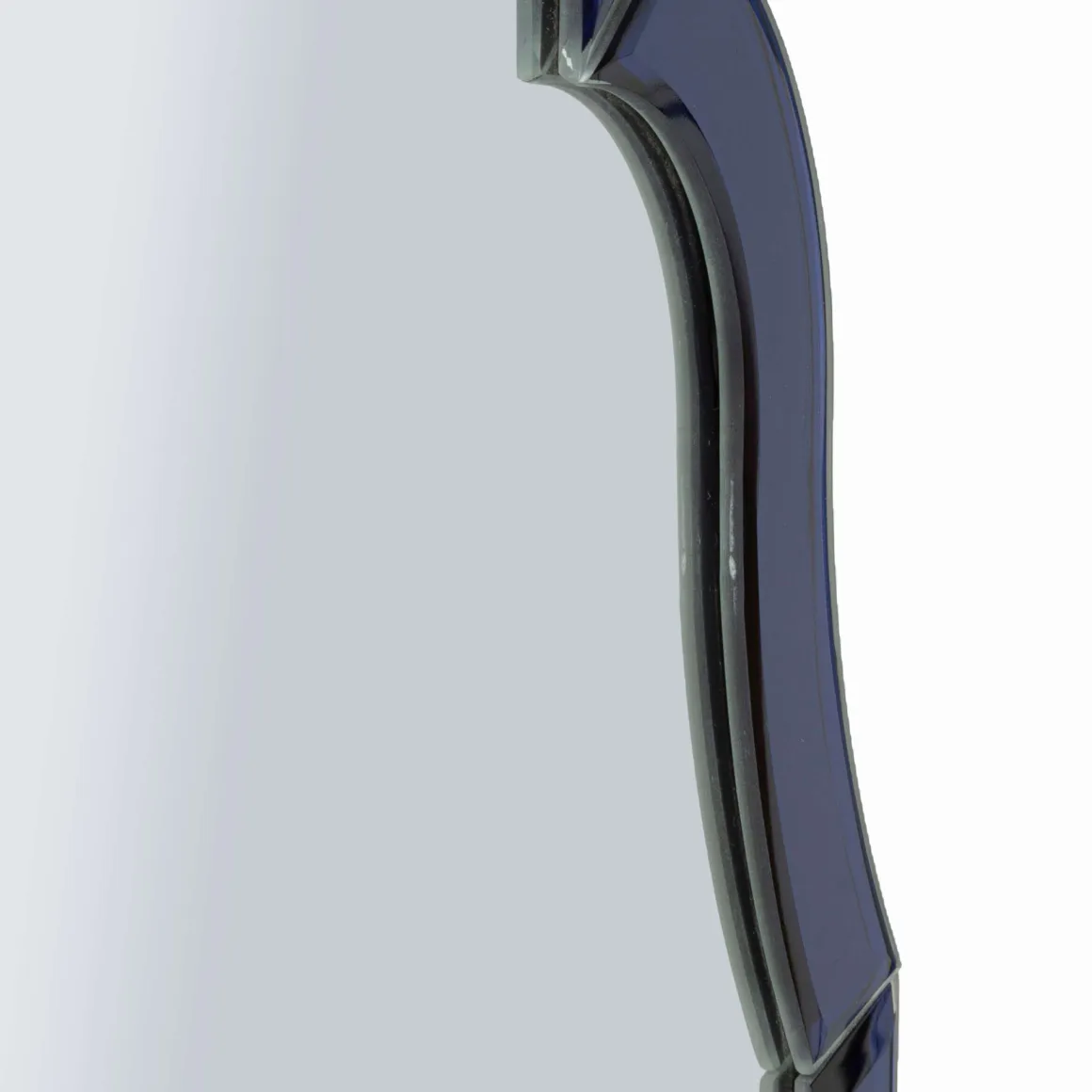 Specchio blu Trasparente Cornice Sagomata Forma Rettangolare 47x80h cm, Tipologia a Parete - Mostarr