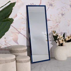 Specchio blu Trasparente Forma Rettangolare Tipologia a Parete 55x150h cm, Colore Struttura Trasparente - Sibiu