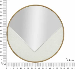 Specchio circolare bianco e oro 80x80h cm - Santelia