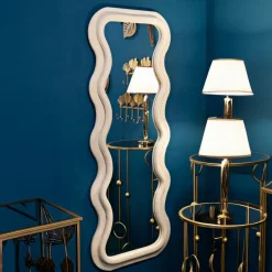 Specchi > Dmora Specchio crema 60x160h cm - Allen Bianco Crema
