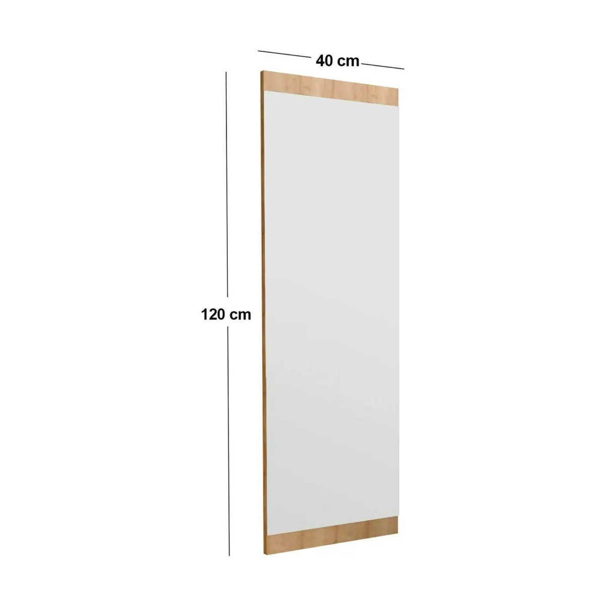 Specchi > Dmora Specchio da parete rovere 40x120h cm - Fiammetta Marrone Rovere
