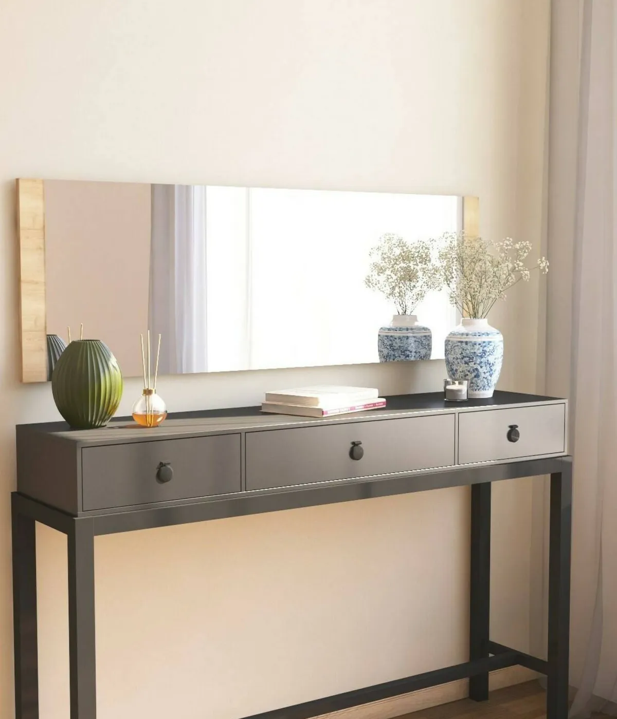 Specchi > Dmora Specchio da parete rovere 40x120h cm - Fiammetta Marrone Rovere