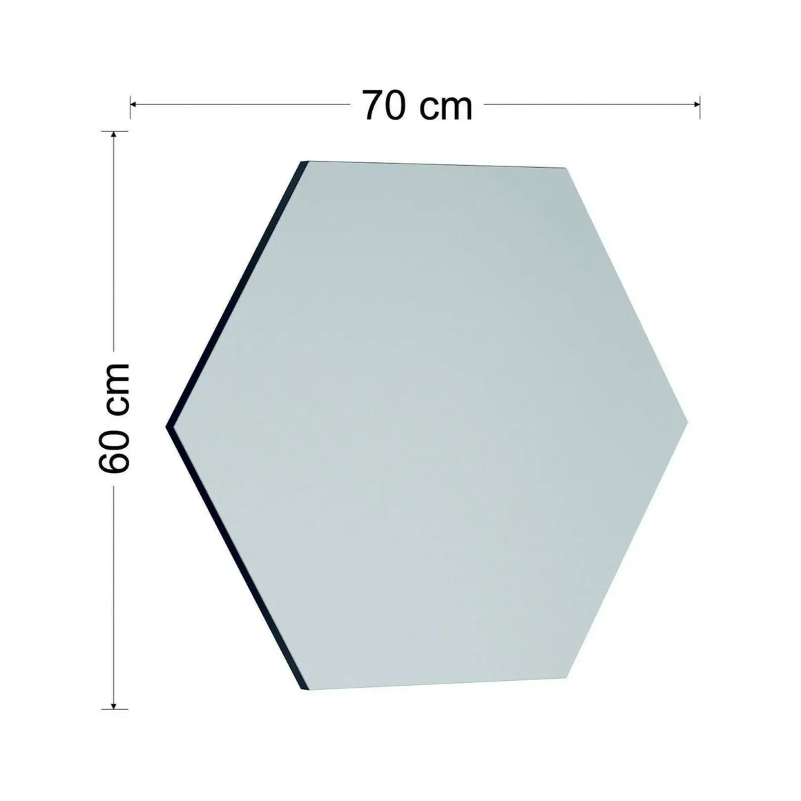 Specchio esagonale nero 70x60h cm - Kongrey