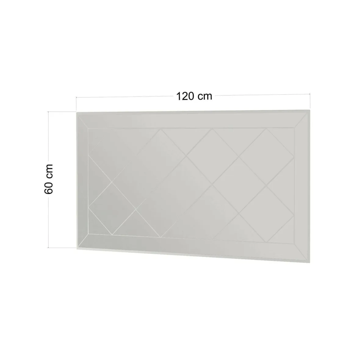 Specchio geometrico bianco 60x120h cm - Nimfa