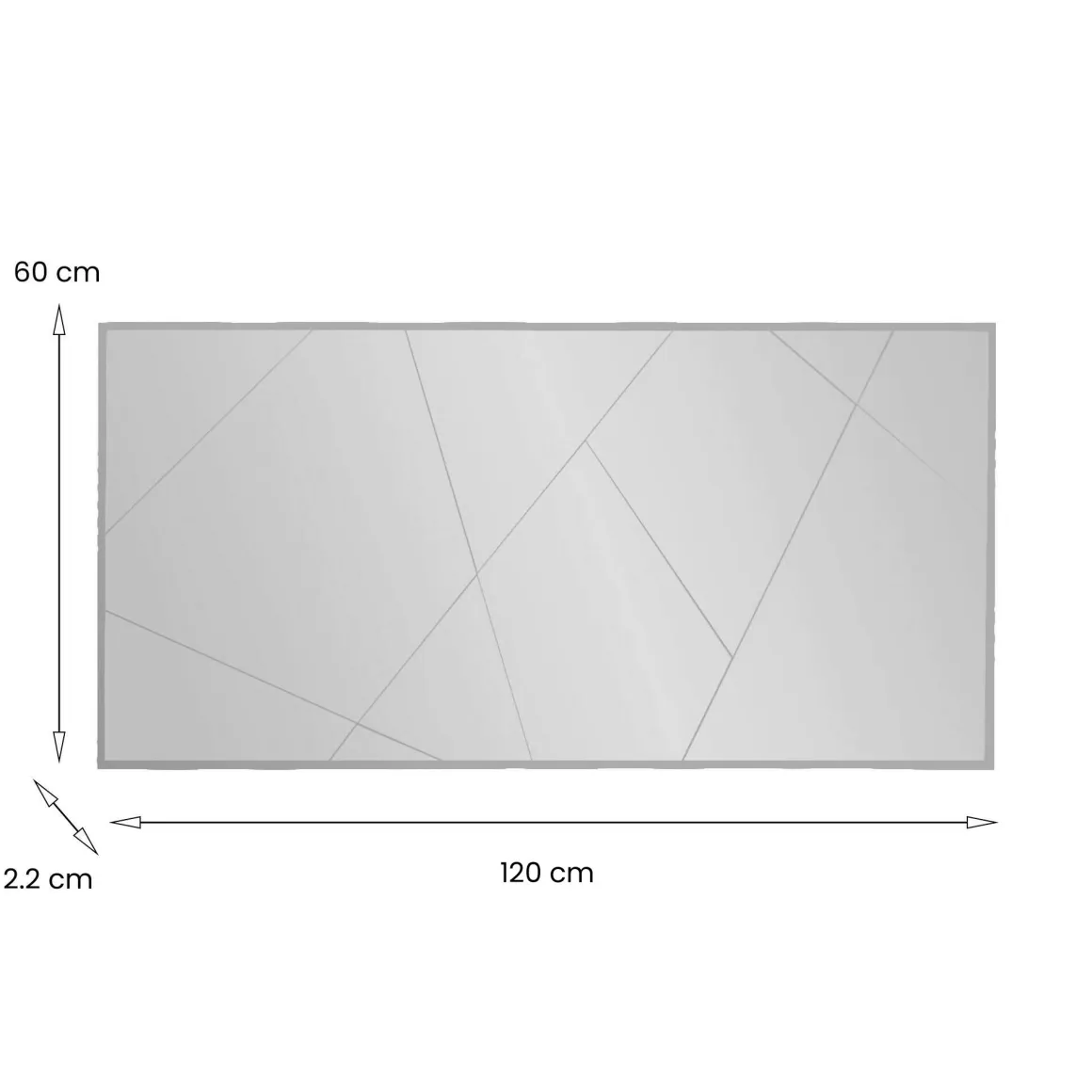 Specchio grande bianco 120x60h cm - Corallo
