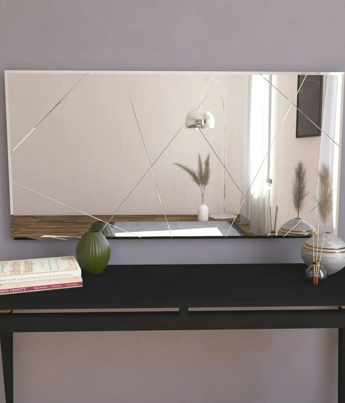 Specchio grande bianco 120x60h cm - Corallo