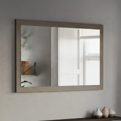 Specchi > Dmora Specchio Forma Rettangolare Tipologia da Appendere 110x68h cm, Materiale Struttura in Vetro - Isontino Marrone Bronzo
