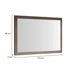 Specchi > Dmora Specchio Forma Rettangolare Tipologia da Appendere 110x68h cm, Materiale Struttura in Vetro - Isontino Marrone Bronzo