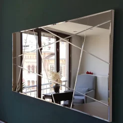 Specchi > Dmora Specchio Marrone Bronzo Trasparente Forma Ovale Tipologia a Parete 75x55h cm, Colore Struttura Trasparente - Curti Trasparente, Marrone Bronzo