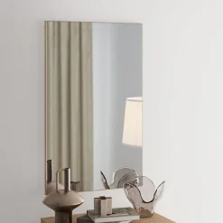Specchio Marrone kit Fissaggio a Muro Incluso Forma Rettangolare 51x83h cm - Cogne