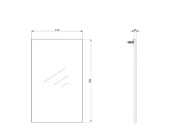 Specchio Marrone kit Fissaggio a Muro Incluso Forma Rettangolare 51x83h cm - Cogne