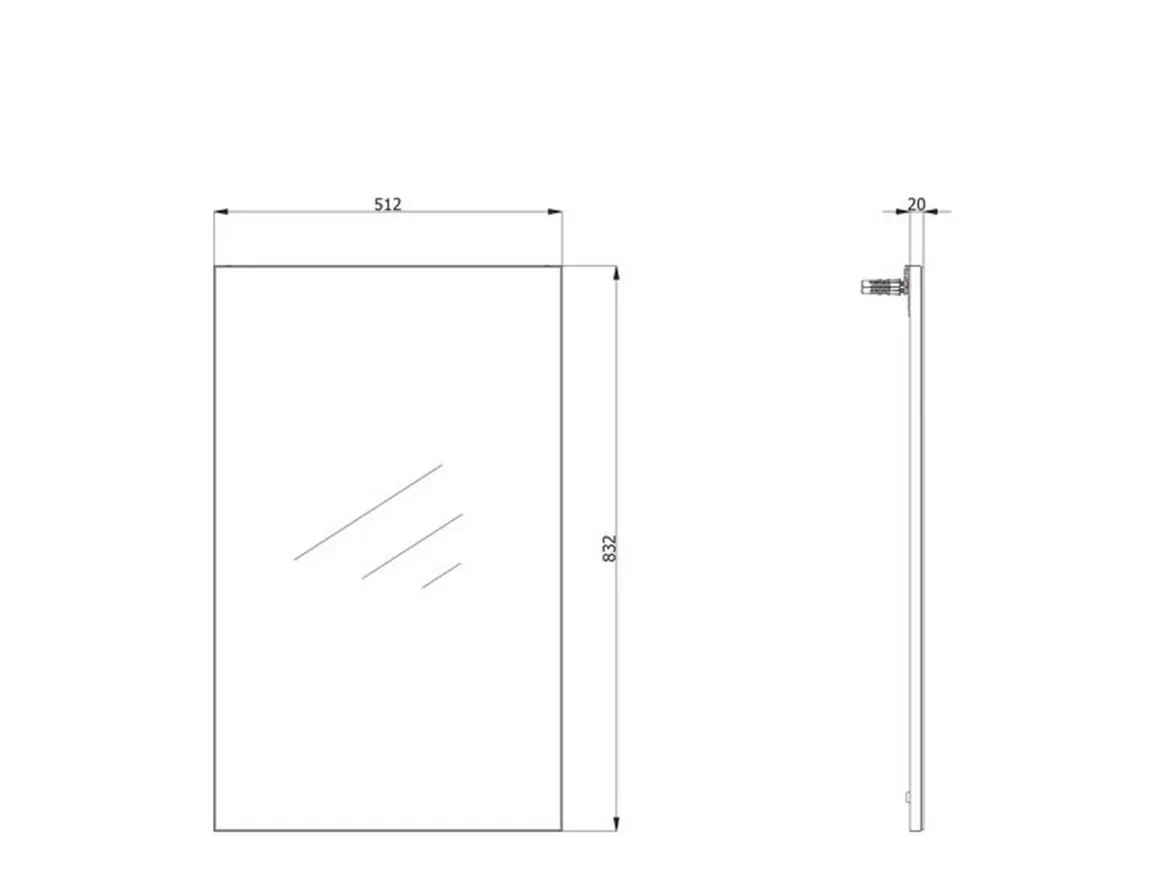 Specchio Marrone kit Fissaggio a Muro Incluso Forma Rettangolare 51x83h cm - Cogne