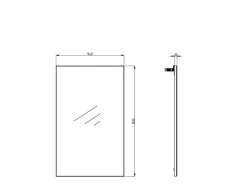 Specchio Marrone kit Fissaggio a Muro Incluso Forma Rettangolare 51x83h cm - Merate