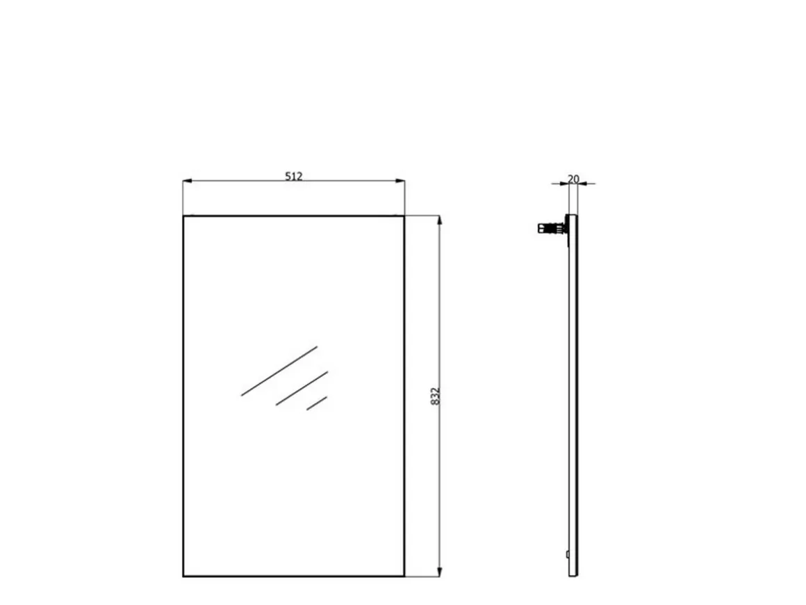 Specchio Marrone kit Fissaggio a Muro Incluso Forma Rettangolare 51x83h cm - Merate
