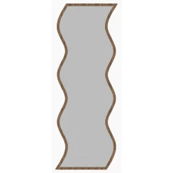 Specchi > Dmora Specchio Marrone Noce Trasparente Forma Rettangolare Tipologia a Parete 40x120h cm, Colore Struttura Trasparente - Solbiate Trasparente, Marrone Noce