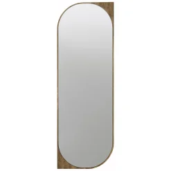 Specchi > Dmora Specchio Marrone Noce Trasparente Forma Rettangolare Tipologia a Terra 40x105h cm, Colore Struttura Trasparente - Carimate Trasparente, Marrone Noce