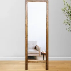 Specchi > Dmora Specchio Marrone Noce Trasparente Forma Rotondo Tipologia a Parete 60x60h cm, Colore Struttura Trasparente - Plati Trasparente, Marrone Noce
