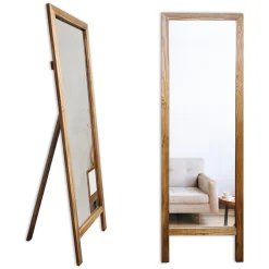 Specchi > Dmora Specchio Marrone Noce Trasparente Forma Rotondo Tipologia a Parete 60x60h cm, Colore Struttura Trasparente - Plati Trasparente, Marrone Noce
