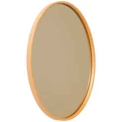 Specchi > Dmora Specchio Marrone Rovere Trasparente Forma Ovale Tipologia a Parete 45x70h cm, Colore Struttura Trasparente - Carcina Trasparente, Marrone Rovere