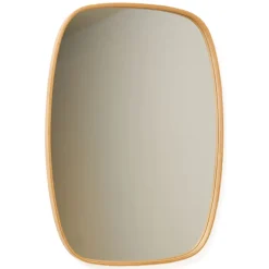 Specchi > Dmora Specchio Marrone Rovere Trasparente Forma Rettangolare Tipologia a Parete 50x110h cm, Colore Struttura Trasparente - Buscate Trasparente, Marrone Rovere
