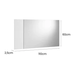 Specchio minimal bianco 110x60h cm - Atri